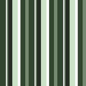 Dark Green Mint White Stripe (Small Scale)