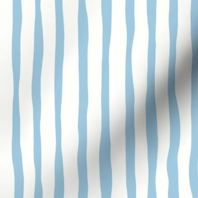 Irregular Stripes - Baby Blue & White