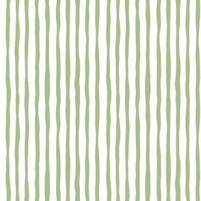 Irregular Stripes - Soft Green & White