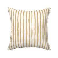 Irregular Stripes - Sunny Orange & White