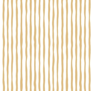 Irregular Stripes - Sunny Orange & White