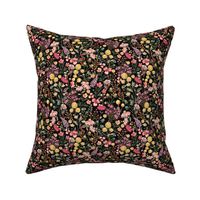 Whimsical Flower Garden Cottage - Dark floral - Micro Moody Floral