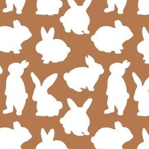 easter bunnies on brown