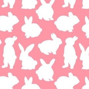 easter bunnies on pink