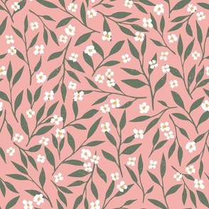 Gentle Breeze Floral in Pink (12x12)