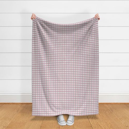 Spring gingham - dusty blue and pink