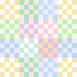 modern graphic grid half inch checked design in rainbow pastel colors baby nursery room bedding blender kitchen wallpaper