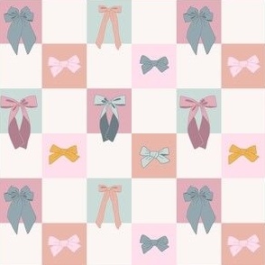 Cute checker board and bows