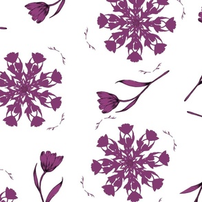 tile flowers purple