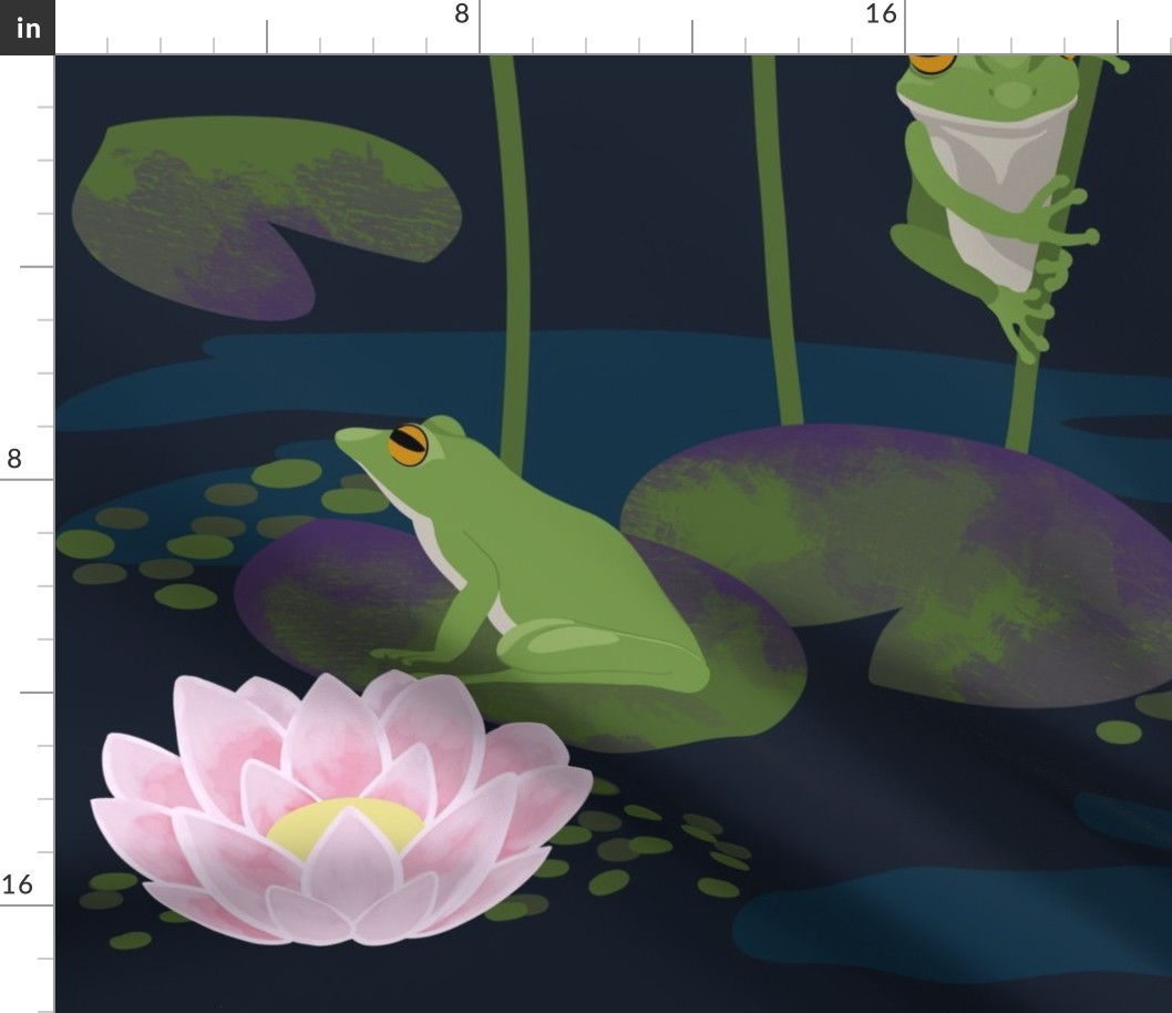 Frogs and Lily Pads (large scale)