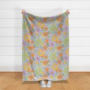 Floral Jungle - Large - Light blue