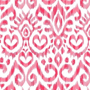 Ikat Love-Riding Red-Large Scale