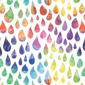 Painted Rainbow Raindrops