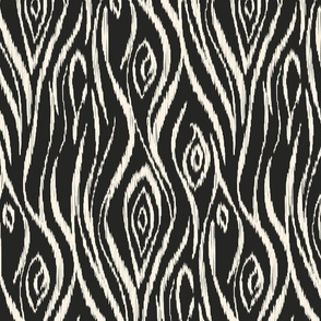 Wood Grain Ikat - Maire Black - l