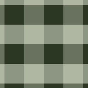 Muted green buffalo check 