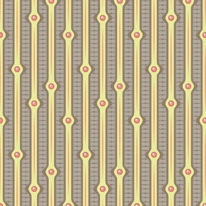 Art Deco Stripes Warm Grey