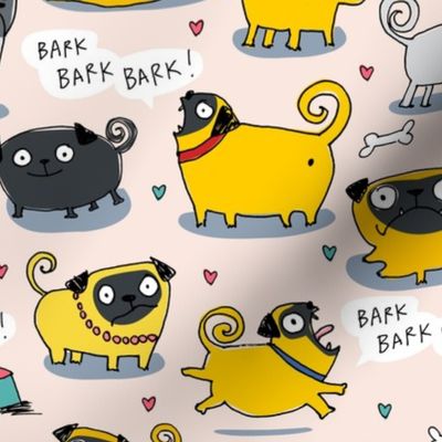 Pug party pink