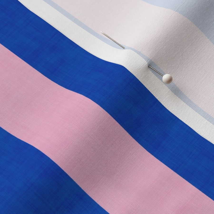 Small Vertical Stripes in Blush Pink and Cobalt Blue Textured