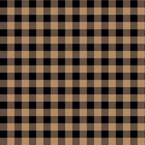 Seamless Repeating Light Brown And Black Buffalo Plaid Pattern