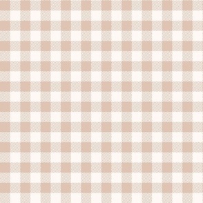 Seamless Repeating Light Brown And White Buffalo Plaid Pattern