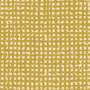 Large // Golden mustard yellow crosshatch burlap woven texture