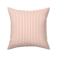 Candy Stripes peach and white - tiny scale