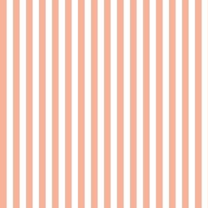 Candy Stripes peach and white - tiny scale