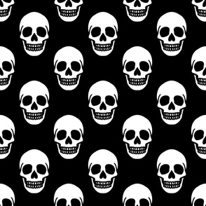 (MEDIUM) Simple Skull Black Background