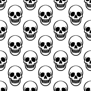 (MEDIUM) Simple Skull White Background