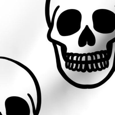 (LARGE) Simple Skull White Background