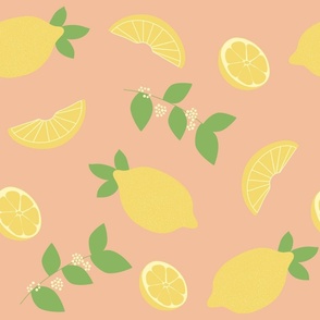 lemon, lemonade, citrus, summer, yellow, orange (large size)