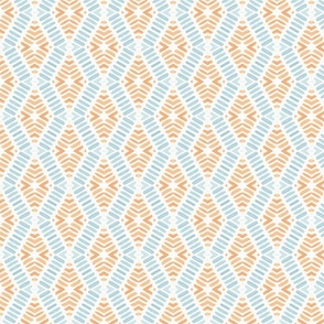 orange and blue diamond watercolor brushstroke | vertical