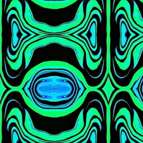 Trippy Psychedelic Stripe - green - large scale