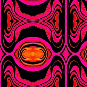 Trippy Psychedelic Stripe - hot pink - large scale 