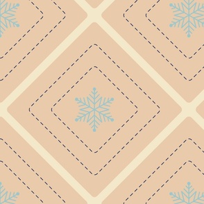 Snowflake tile in warm tones