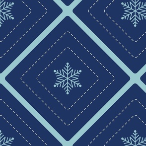 Snowflake tile in cool tones