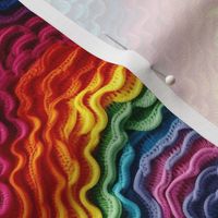 Smaller Colorful Waves of Rainbow Crochet Ruffles