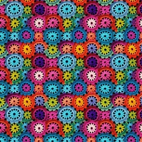 Smaller Colorful Crochet Flowers