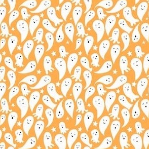 Small - Halloween Cute Ghost Orange