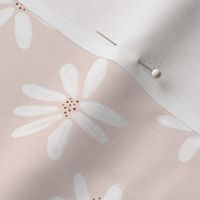 Daisy Bloom Flowers on Blush for Girl Nursery