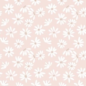 Daisy Floral on Blush Modern Boho