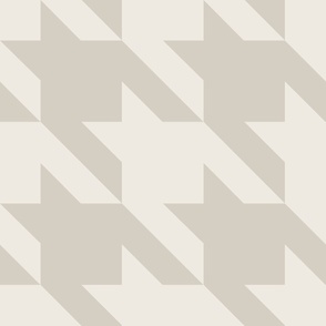 JUMBO houndstooth - antique white_ beige artifact - simple classic geometric