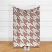 JUMBO houndstooth - antique white_ evening blush pink - simple classic geometric
