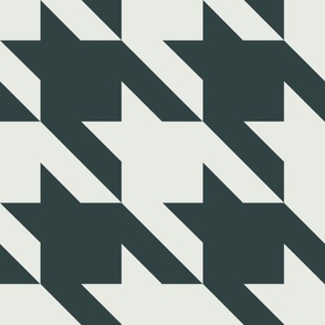 JUMBO houndstooth - green glimpse_ westhaven green - simple classic geometric
