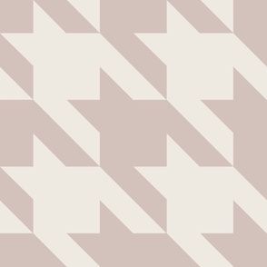 JUMBO houndstooth - antique white_ lilac light pink - simple classic geometric