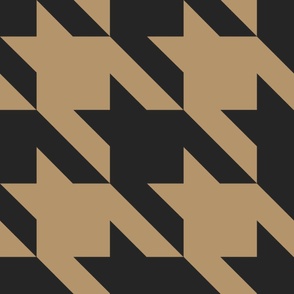 JUMBO houndstooth - lion gold_ raisin black - simple classic geometric