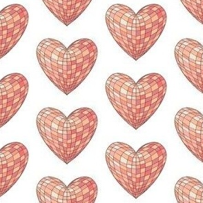 Heart Shaped Disco Ball - Peach Fuzz