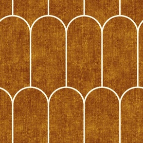 (jumbo scale) arch tile - dark gold mustard - LAD24