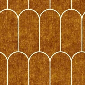 arch tile - dark gold mustard - LAD24