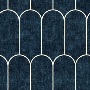 (jumbo scale) arch tile - dark blue - LAD24